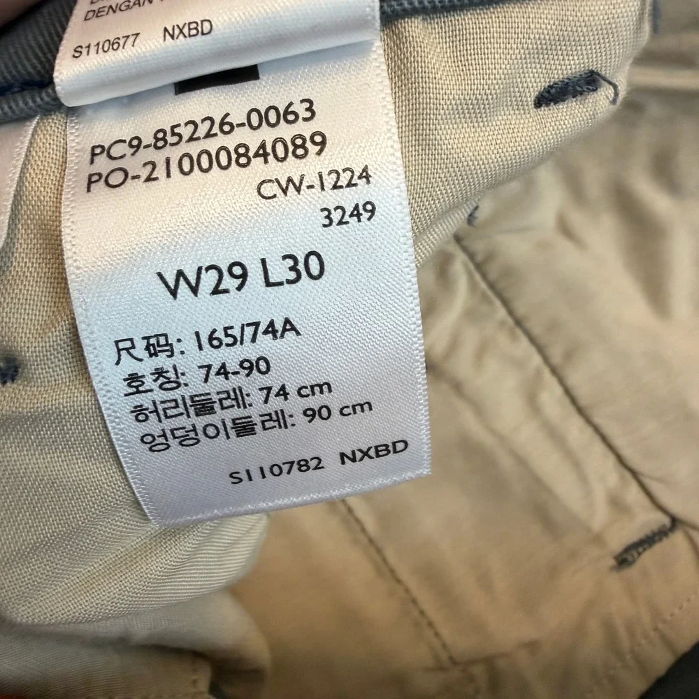 Levi's XX Chino Pants Fits Mens 29x29 Standard Taper Blue Gray Stretch Twill